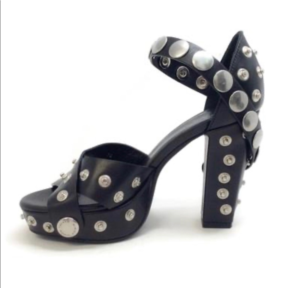 Flash Sale ReList Tomorrow NIB Sonia Rykiel Black Snap Embellished Sandals 37 - Picture 3 of 8